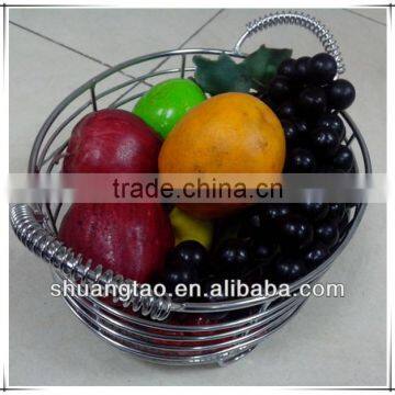 Chrome wire fruit baskets,customized metal wire fruit basket