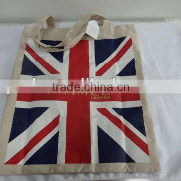 cotton shopping bag with stripe printing style H1288