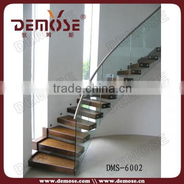 floating curved metal stairs with wood staircases for small spaces