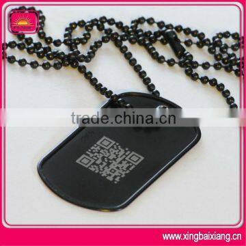 Custom aluminum qr code laser dog tag