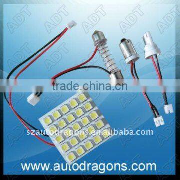 Three base 25 leds SMD Panel light for car 5x5 leds