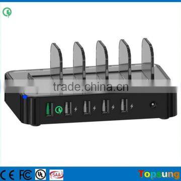 Ebay hotsale 5 port usb wall charger with quick charge for tablet