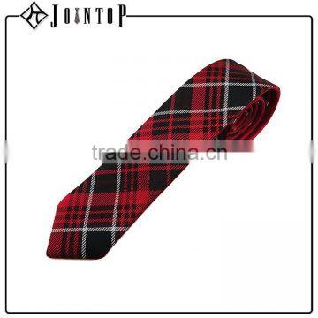 Custom new style silk woven slim necktie for girl school girl