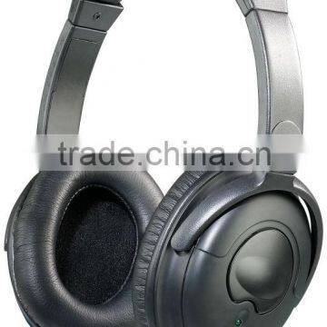 noise cancelling stereo headphones for airline use with customized plug