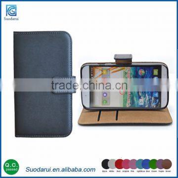 Factory price for wallet leather cases for Micromax Canvas Doodle 4-Q391