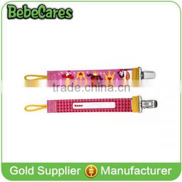 Baby Cute Pacifier Clip With Cartoon Strap