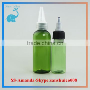 60ml colored pet bottle with twist cap