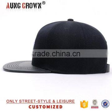 Custom Leather Brims Snapback Manufacturer in China Design Snapback photo-3