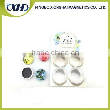 Alibaba china supplier round glass fridge magnet