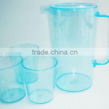 Quality unique household plastic pitcher cup set