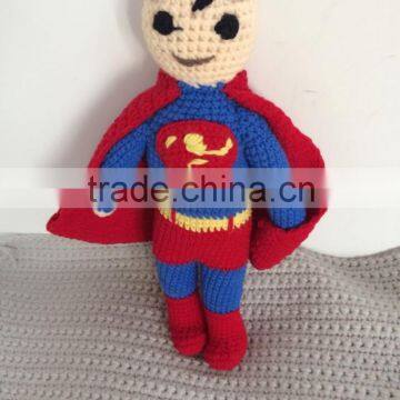 Handmade crochet superman dolls for baby.Crochet best gift for the birthday.