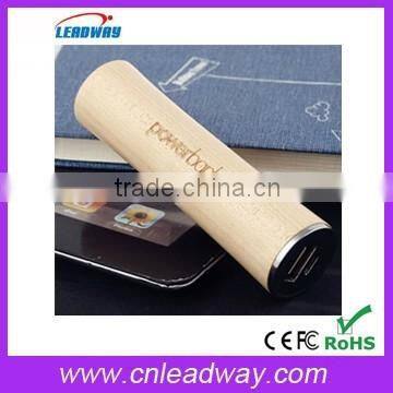 Eco-friendly 2200mah cylinder wooden power bank