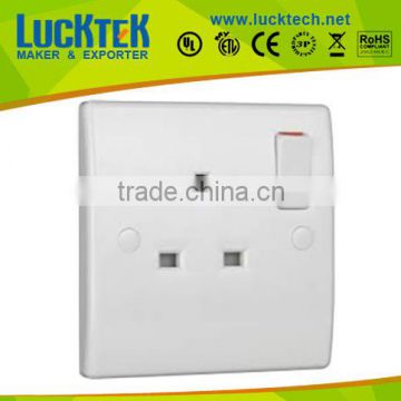 1*GANG UK power Socket outlets with switch,wall plate soeckt,high quality