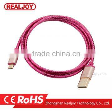 New 0.2m/1m/2m/3m Sample Order Mix Color Zinc Alloy Smartphone Braided Charging Data Micro 2.0 Usb Cable photo-6