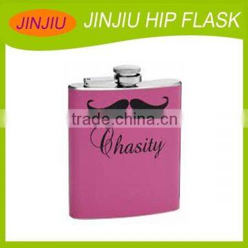 stainless steel printed hip flask whisky flask