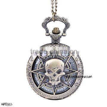 High Quality Popular Skull Pocket Watch