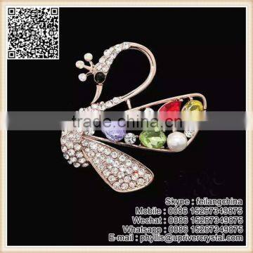 Best Gifts Friend Plant Pearl Maple Leaf Brooch Rose Gold White Crystal Brooch photo-5