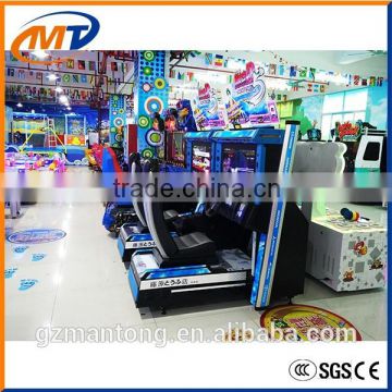 Initial 5 car racing arcade game machine riding car