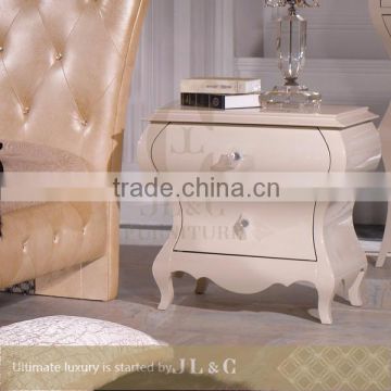 JB05-03 Royal Style Bedside Table With Crystal Puller Bedroom from JL&C Luxury Classic Home Furniture