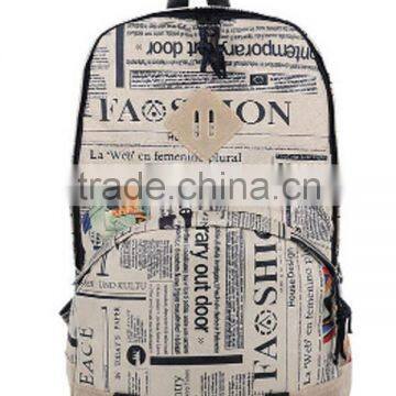 China factory designer unisex pu backpack fashion printing magazine backpack school bags