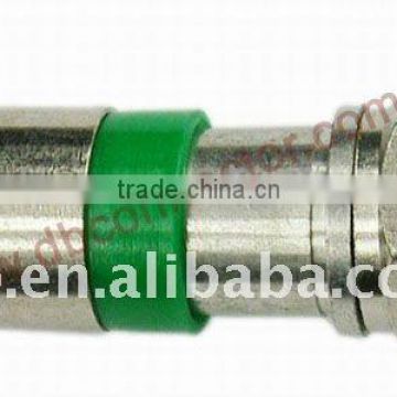 CATV RF Coaxial Cable Green Compression Connector