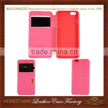 Compatible Brand Custom Logo Excellent Quality Wallet View Window Leather Case For Iphone