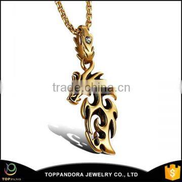 new design 316l stainless steel dragon shape pendant