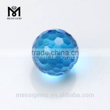 Custom Round Ball Faceted 12.0mm Light Bule Glass Gems