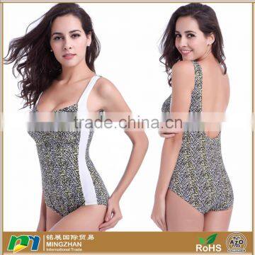 Women's Printed Spandex Nylon Backless One Piece Swimsuit Bikini photo-3