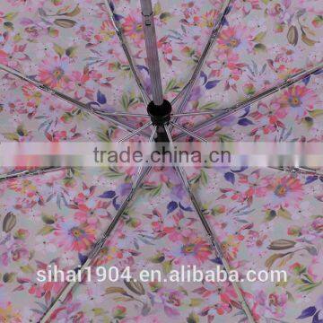 Auto Open Folding Umbrella Digital Flower Print Umbrella photo-4