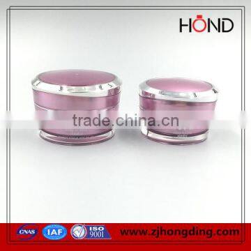 wholesale acrylic silver purple jar 15g 30g 50g round Oblique jars cosmetic acrylic jar cosmetic cream jar 50ml