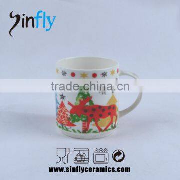 Advertising White Ceramic Coffee Cup for Christmas
