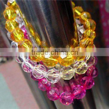 Arrival crystal glass bangle with crystal beads jewelry clothes(R-1337