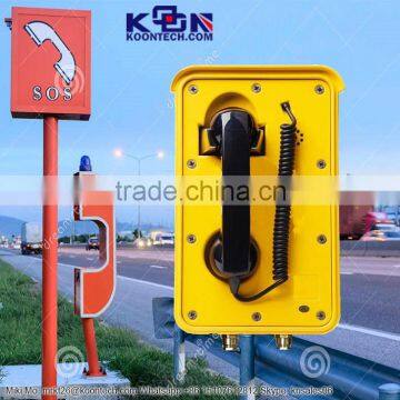 Smart Home Modules Manufacturer Yellow Telephone Booth KNSP-10 Auto-dial Weatherproof Emergency Telephone