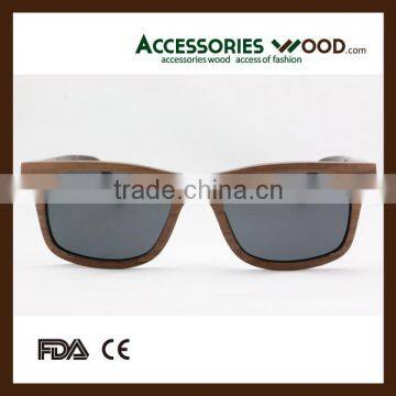 NEW DESIGN Acetate Mix Walnut Layered Wood Sunglasses Women photo-2