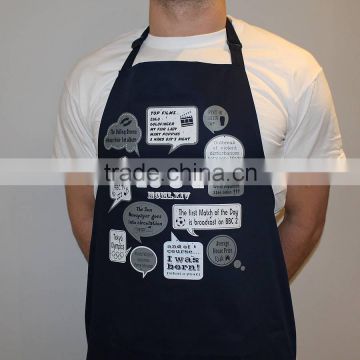 100% cotton custom printed kitchen apron sexy dress for men