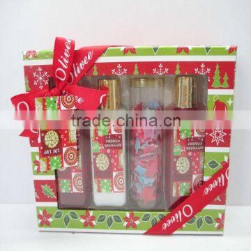 2013 christmas gift bath set in paper gift box