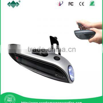Long-range LED Torch Dynamo Hand Crank and Solar LED Torch Radio