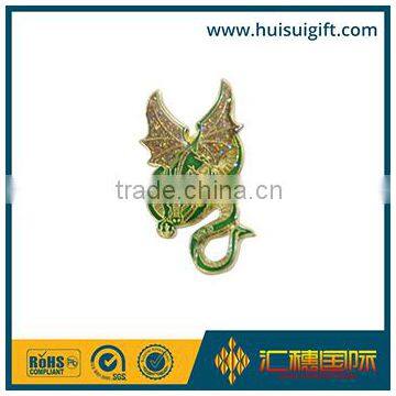 wholesale promotional fashionable glitter cheap fire hat pin badge