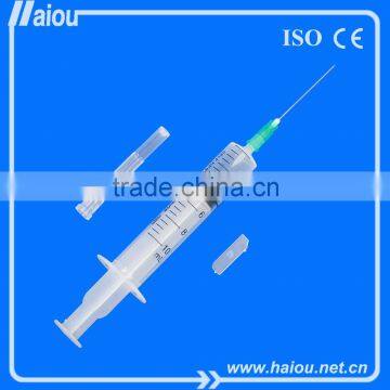 3 parts auto destructive syringe with luer slip connector