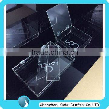 clear acrylic display box with hanging lid clear perspex boxes