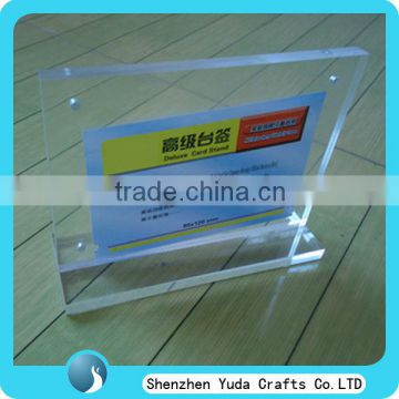 custom handmade acrylic label holders clear magnet acrylic menu with base for restaurant cheap