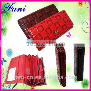 Multicolor genuine leather wallets with zip coin pocket of Guangzhou Fani manufacturer