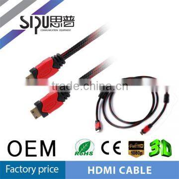 SIPU Long HDMI Cable 1.4 version Luxurious Golden Hign End HDMI cable support 3D 4K 1080P Ethernet