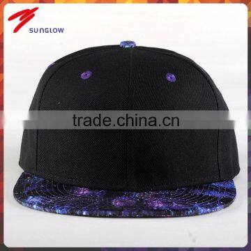 2015 custom design 100%acrylic plain black snapback wholesale