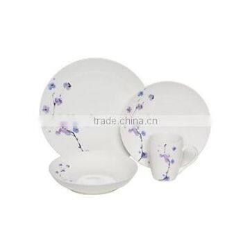 16PCS factory directly Coup Shape ceramic dinnerware sets for restaurant cheap porcelain dinner set