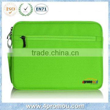 Canvas zipper tablet bag handbag laptop sleeve for student Green