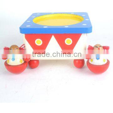 Boxed Wooden Clockwork Dancing Sister Music Box Musical Box