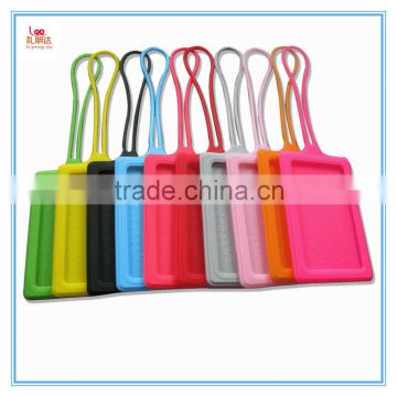 Flexible wholesale custom popular luggage tag, waterproof silicone pvc baggage