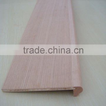 wood stair tread cover/solid wood stair nosing (particle board/maple/oak)